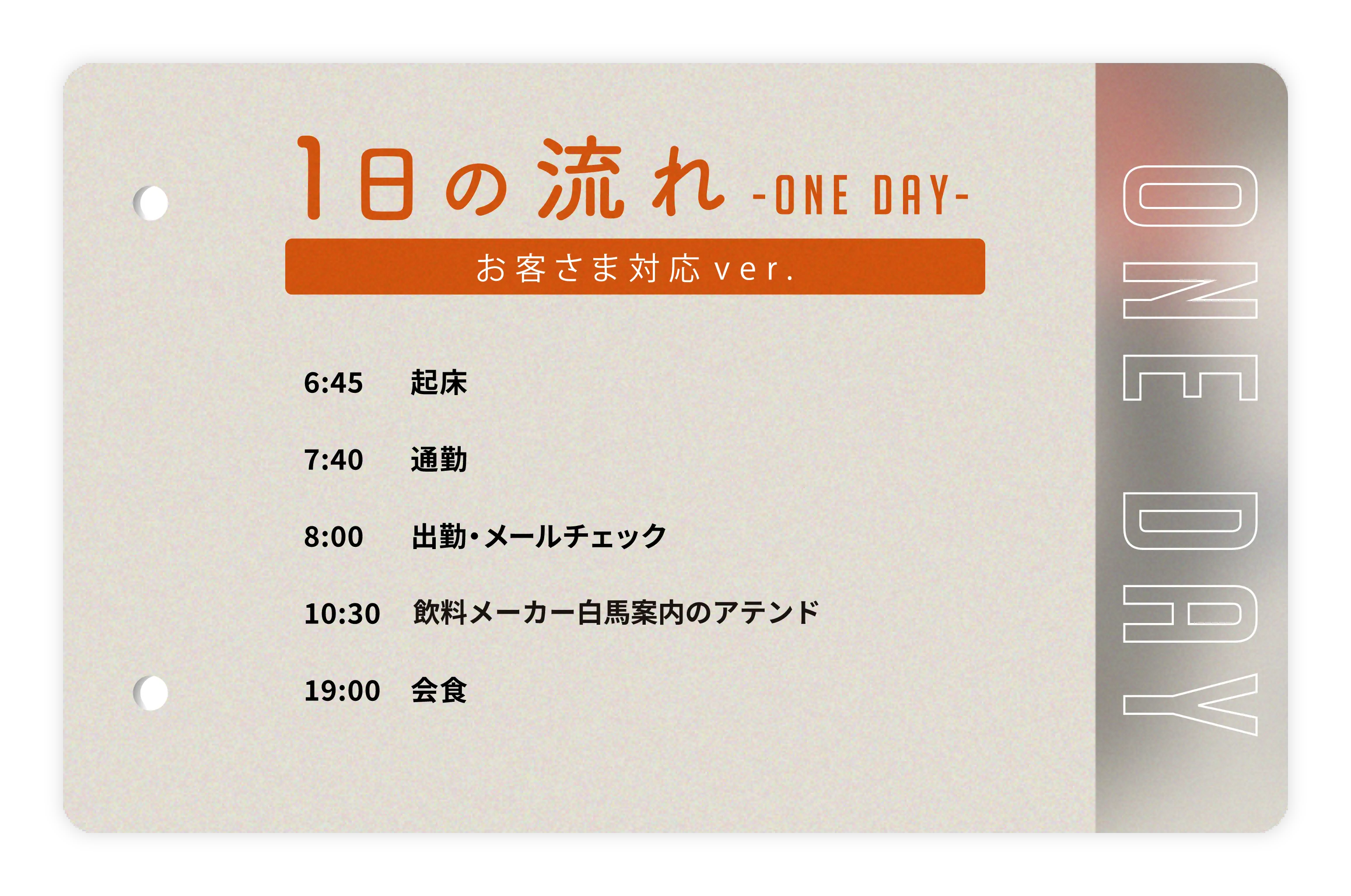 1日の流れ